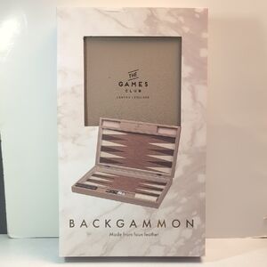 Backgammon from The Games Club - Tan Faux Leather New Sealed Box